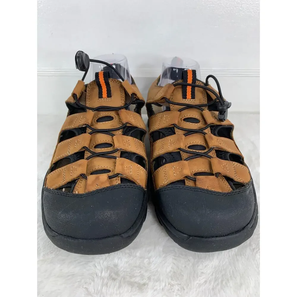 Alpine Design Men’s Water Sport Sandals Brown/Black Size 10 Hiking Walking